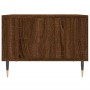 vidaXL Couchtisch, braune Eichen-Optik, Holzwerkstoff mit Metallbeinen.
