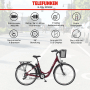 Telefunken City E-Bike RC822, 28 Zoll, mit Korb und Tiefeinstieg.