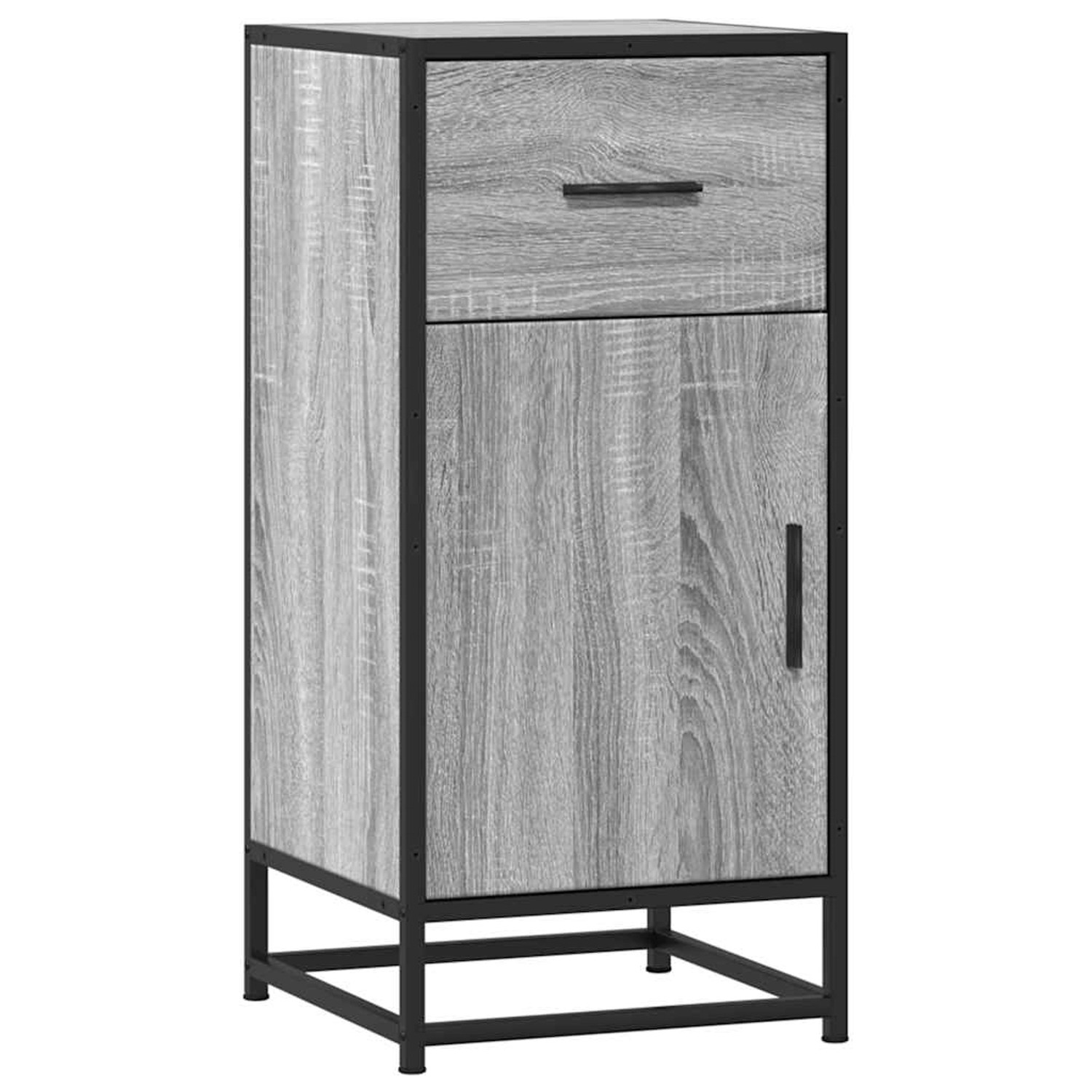 vidaXL Sideboard Grau Sonoma 35,5x35x76 cm Holzwerkstoff und Metall 848962 günstig online kaufen