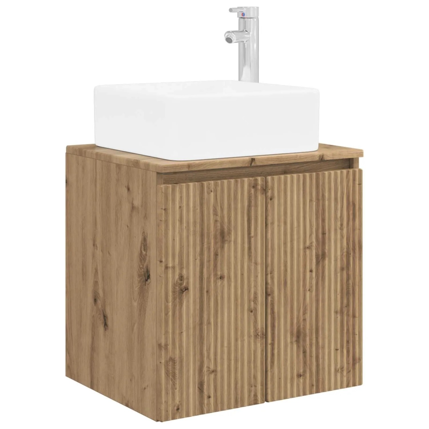 vidaXL Wandmontierte Waschtisch Artisan-Eiche 53 x 35 x 63 cm 890431