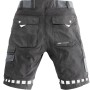 Puma Workwear Arbeitsshort Champ in Stahlgrau/Carbon, Rückansicht mit Taschen und Reflexdetails.