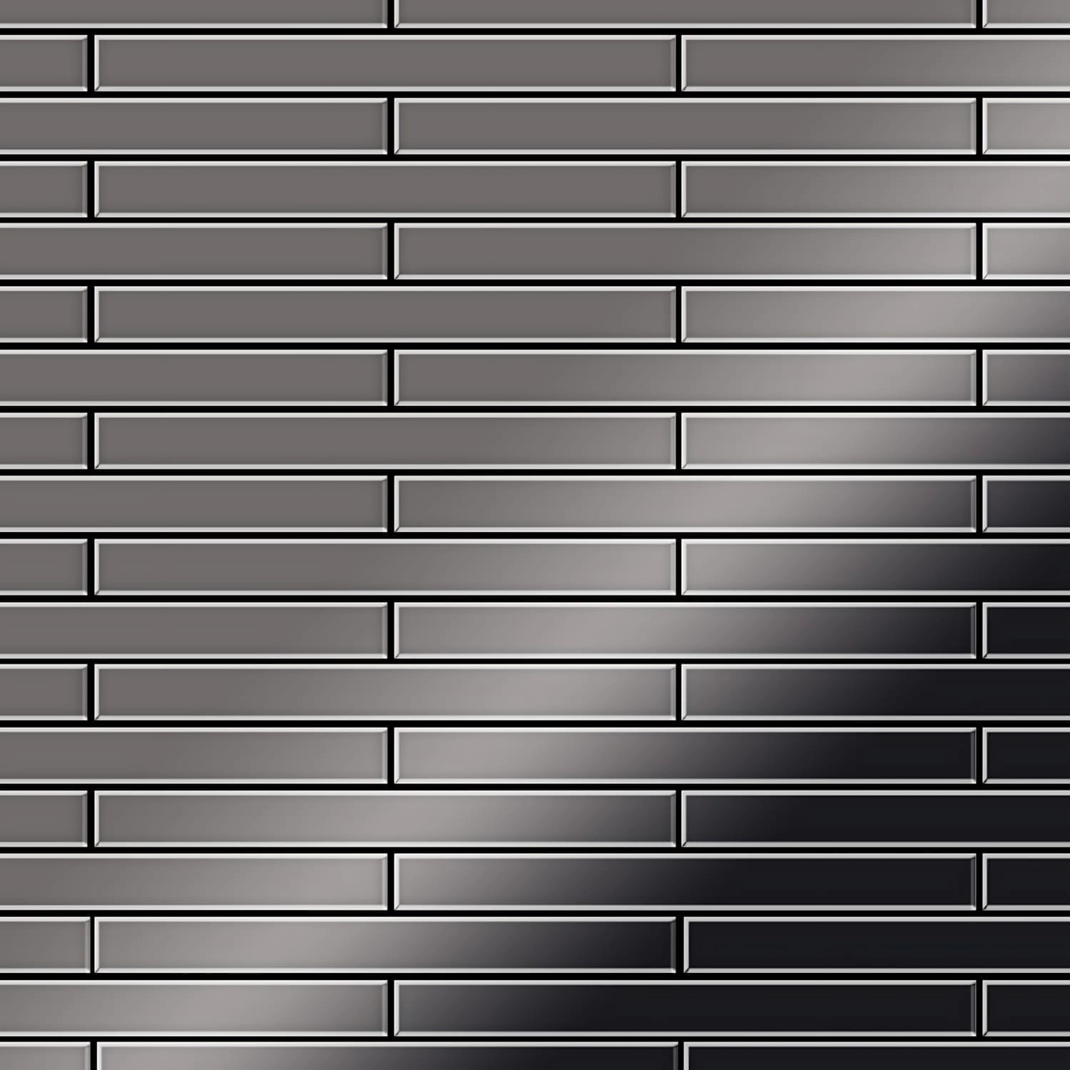 ALLOY Mosaik Fliese Massiv Metall Titan Hochglanz Dunkelgrau 1,6mm Avenue-t günstig online kaufen