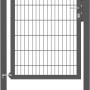 Anthrazitfarbenes Gartentor Flexo Plus, 100x140 cm, mit Pfosten (80x80 cm) für Gartenzäune.