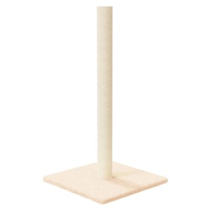 Cremefarbene vidaXL Kratzsäule, 70cm hoch, mit Sisal umwickelt, für Katzen.