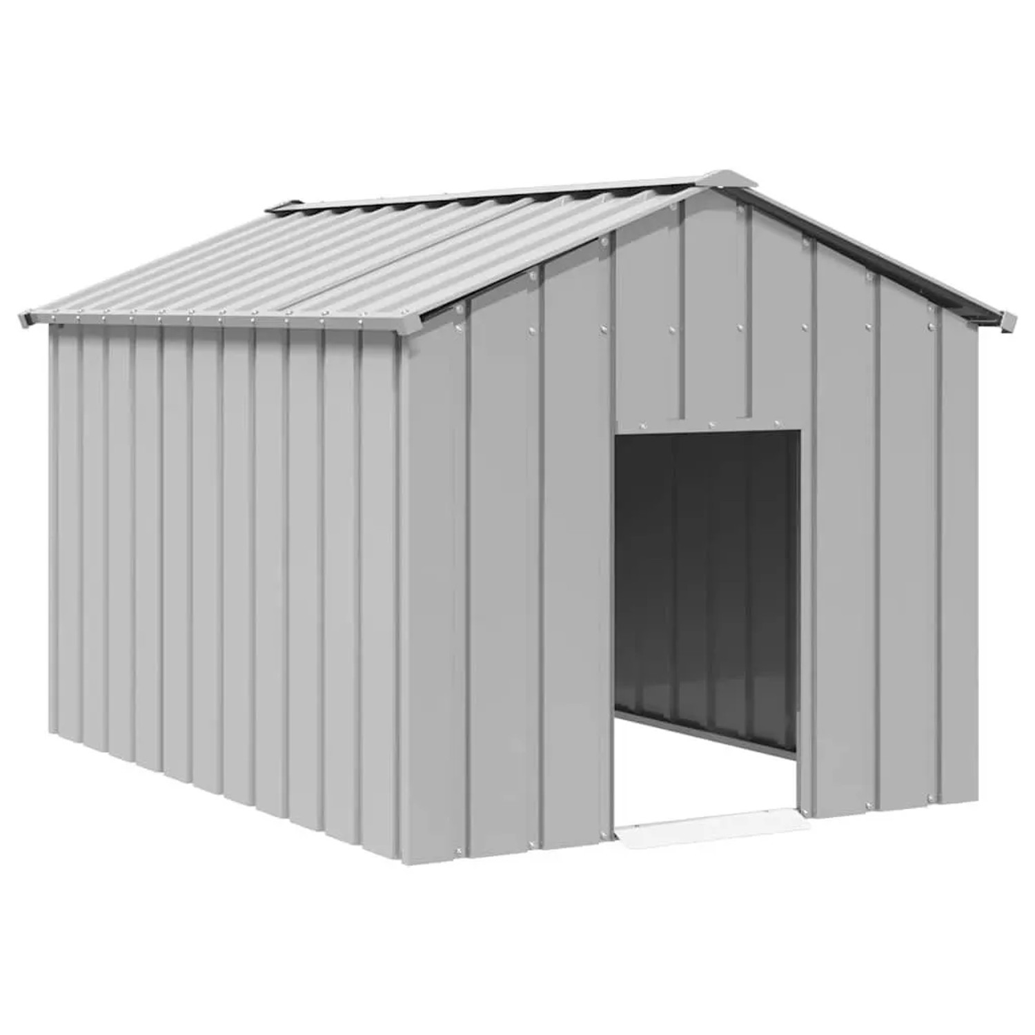 vidaXL Hundehütte mit Dach 113x153x101 cm Verzinkter Stahl 4100920