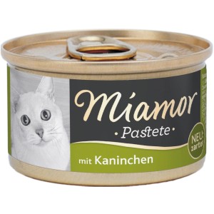 Miamor Katzen-Nassfutter Pastete Kaninchen, 85g Dose. Katzenfutter mit Kaninchen.
