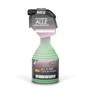 A1 ALL in ONE Care & Protect 500 ml Autopflege Sprayflasche. Pflegt Lack, Kunststoff, Felgen, Reifen, Glas.