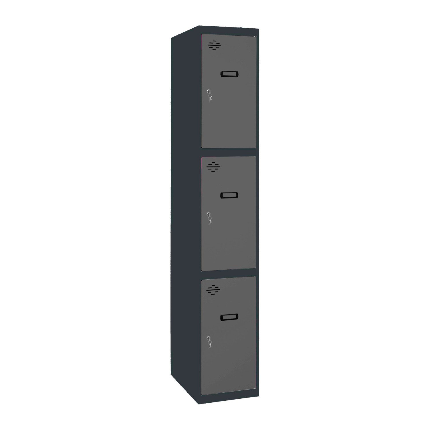 PROREGAL Spind AMEGO HxBxT 180 x 40 x 50 cm 3 Abteile Grundmodul Anthrazit- günstig online kaufen
