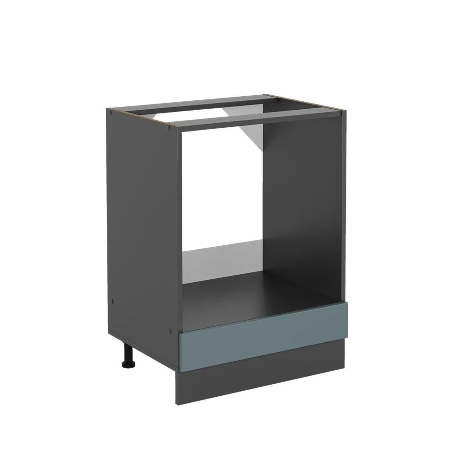 Vicco Herdumbauschrank R-Line Blau-Grau Anthrazit 60 cm ohne Arbeitsplatte