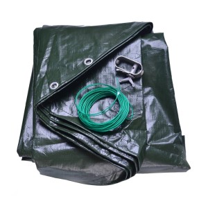 Poolomio Winterplane Premium, 360 cm, mit Stahlseil, Ratsche und Kordel zur Befestigung.