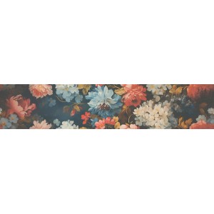 Selbstklebende Bordüre mit Blüten in Rot und Blau von A.S. Création, 5 m lang.
