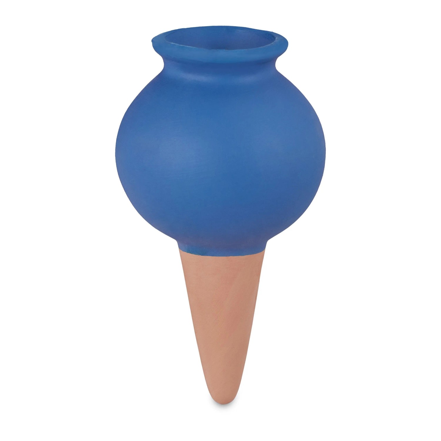 Relaxdays Bewässerungskegel Keramik Blau 4er Set 12 cm x 6 cm