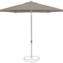 Suncomfort Marktschirm in Taupe hell mit Handöffner. Sonnenschirm mit UV 50+ Schutz.