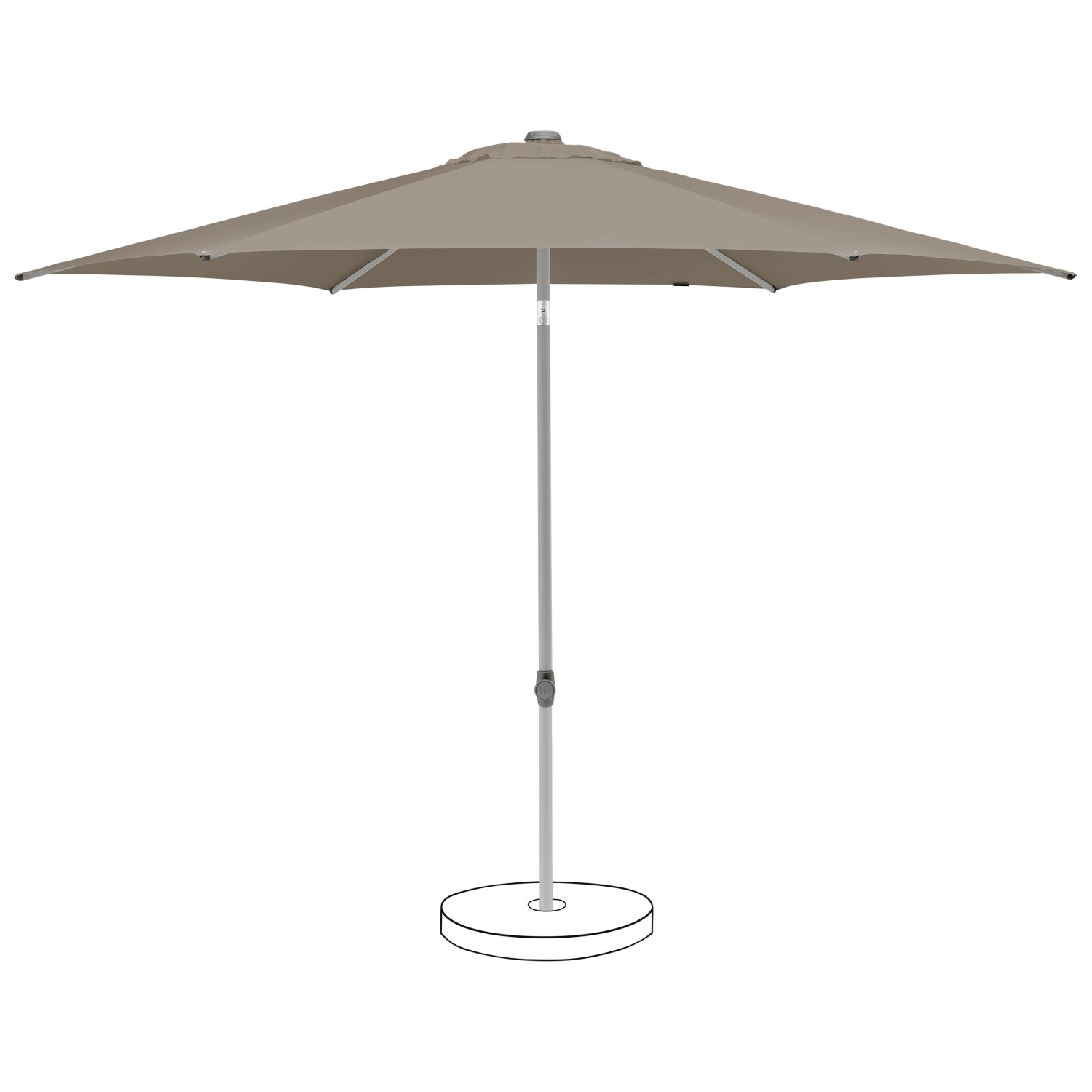Suncomfort by Glatz Marktschirm Taupe hell mit Handöffner günstig online kaufen