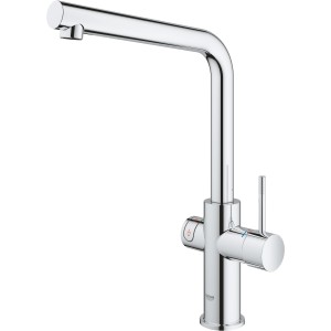 Grohe Einhand-Spültischbatterie Red Duo Size-M Chrom, Küchenarmatur mit Boiler für kochend heißes Wasser.
