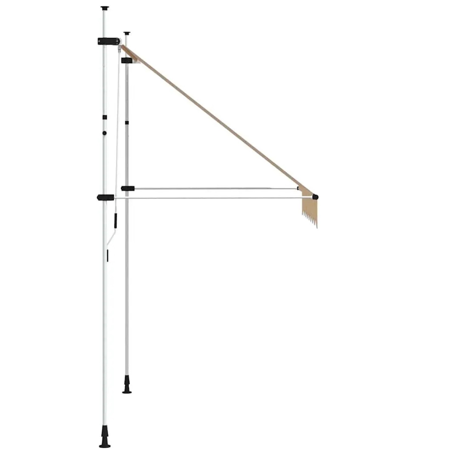 vidaXL Einziehbare Markise, orange-weiß gestreift, 200 cm breit.