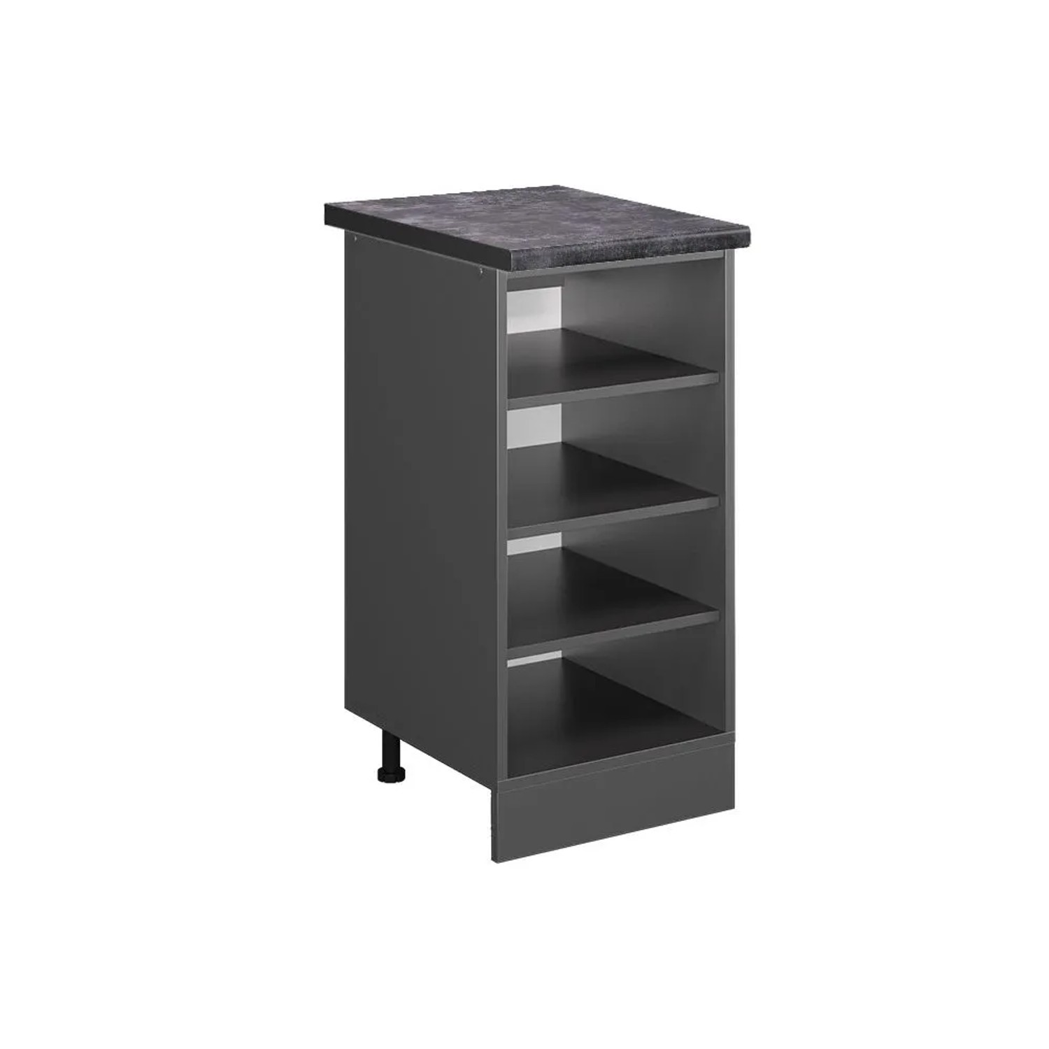 Vicco Küchenregal R-Line Offener Küchenschrank Anthrazit Anthrazit 40 cm AP Anthrazit