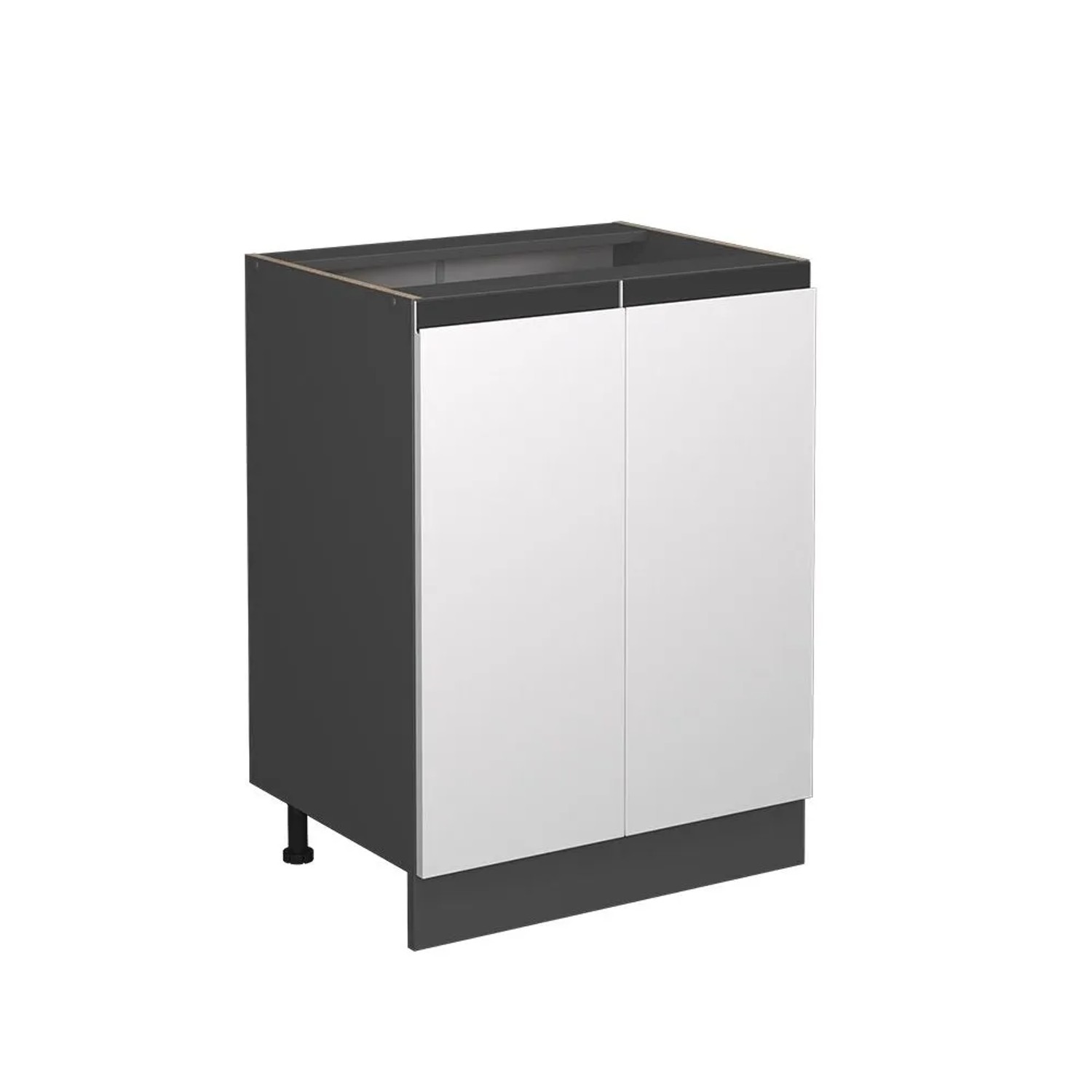 Vicco Küchenunterschrank R-Line Weiß Anthrazit 60 cm J-Shape ohne Arbeitsplatte