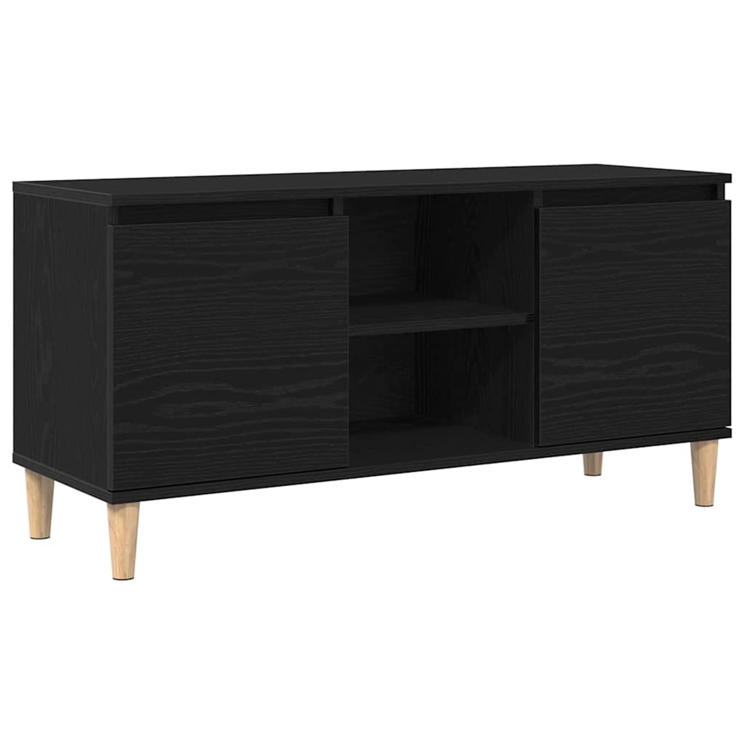 vidaXL TV-Schrank Schwarz 102 x 35 x 50 cm Holzwerkstoff 862584