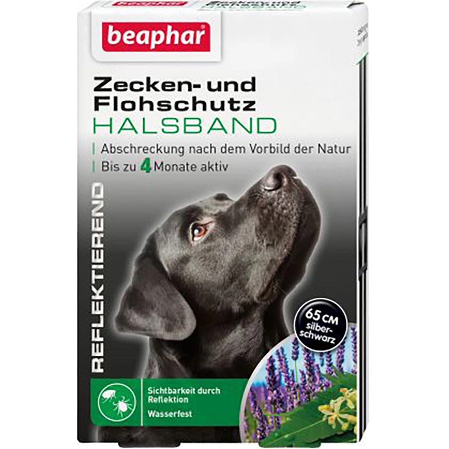 Beaphar Zecken- und Flohschutz Halsband für Hunde Reflektierend