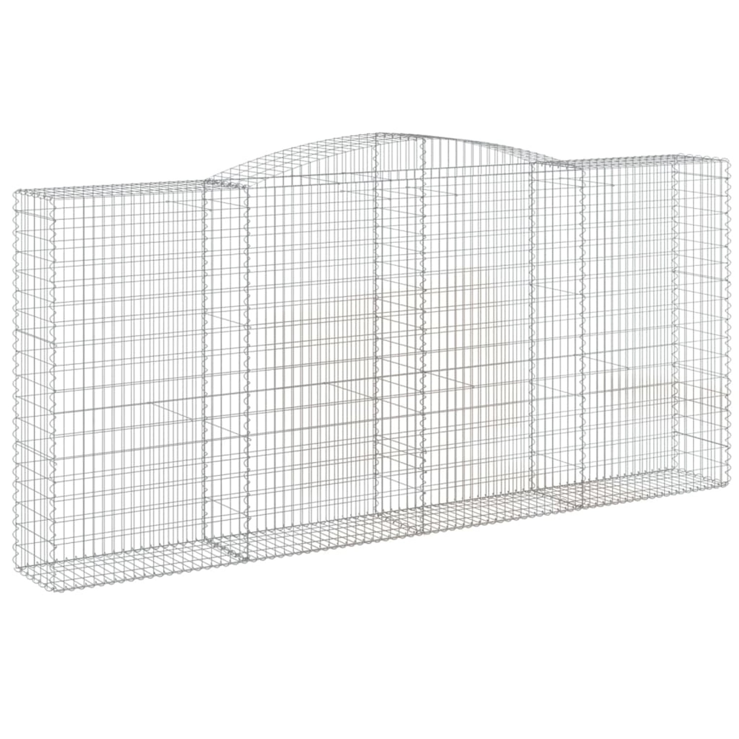 vidaXL Gabionen mit Hochbogen 5 Stk 400x50x180/200cm Eisen 1635330