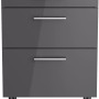 Optifit Unterschrank Jonte984, 60 cm, Anthrazit/Wildeiche, mit 3 Auszügen und Edelstahlgriffen.