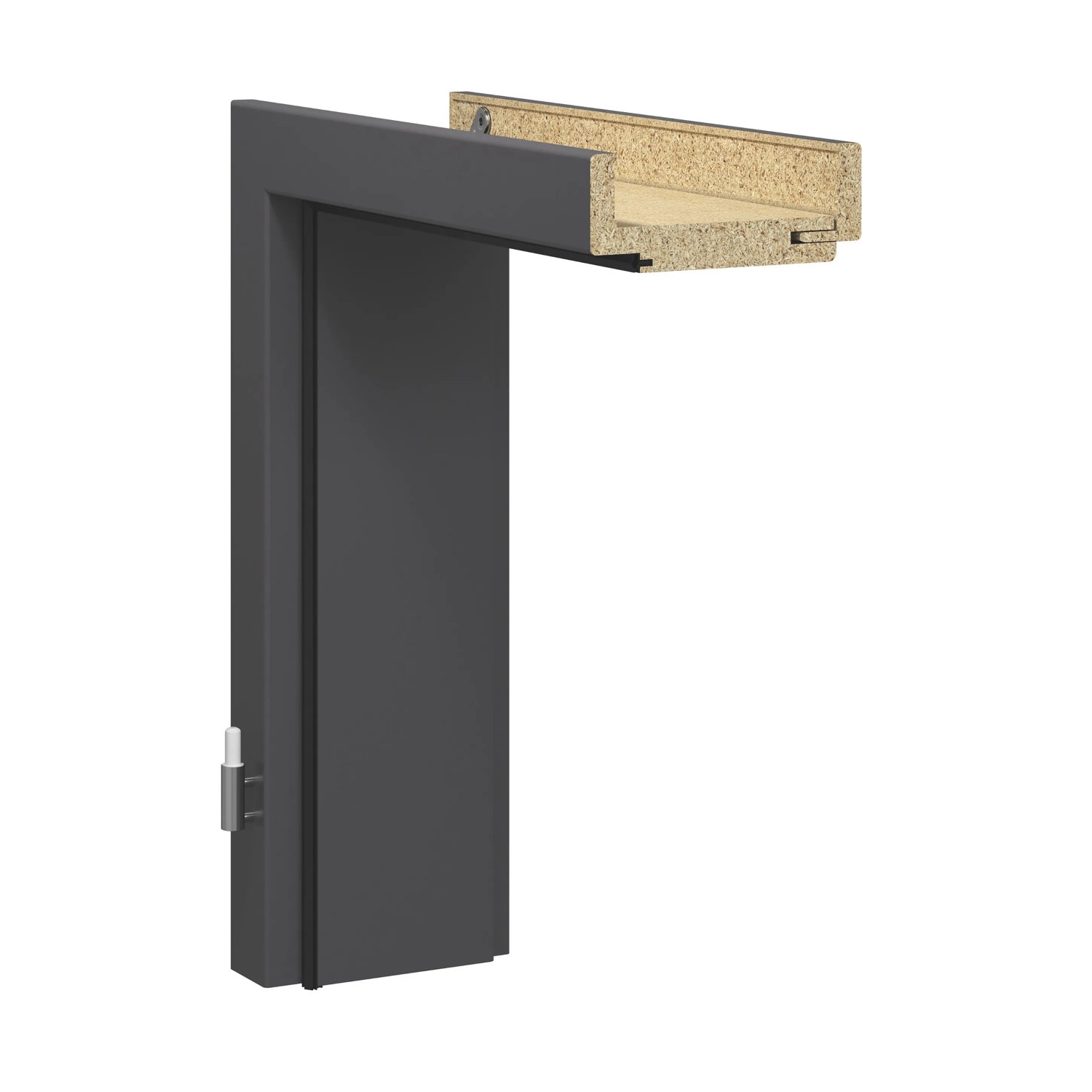 Türzarge Brilant Soft Lunitschwarz 198,5 cm x 61 cm x 24 cm Anschlag L