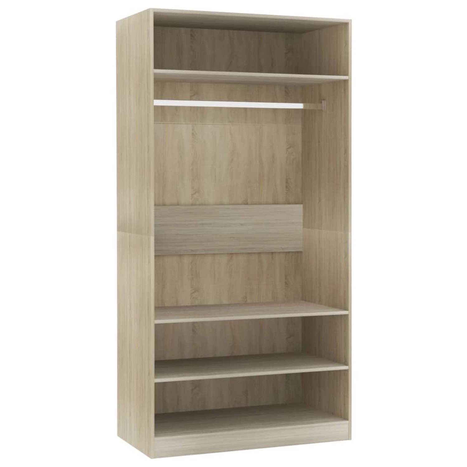 vidaXL Kleiderschrank Sonoma-Eiche 100x50x200 cm Holzwerkstoff Modell 1 günstig online kaufen