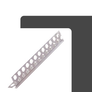 Protektor Kantenprofil 9079, 50x250cm, Aluminium, silberner Eckwinkel mit Lochung.