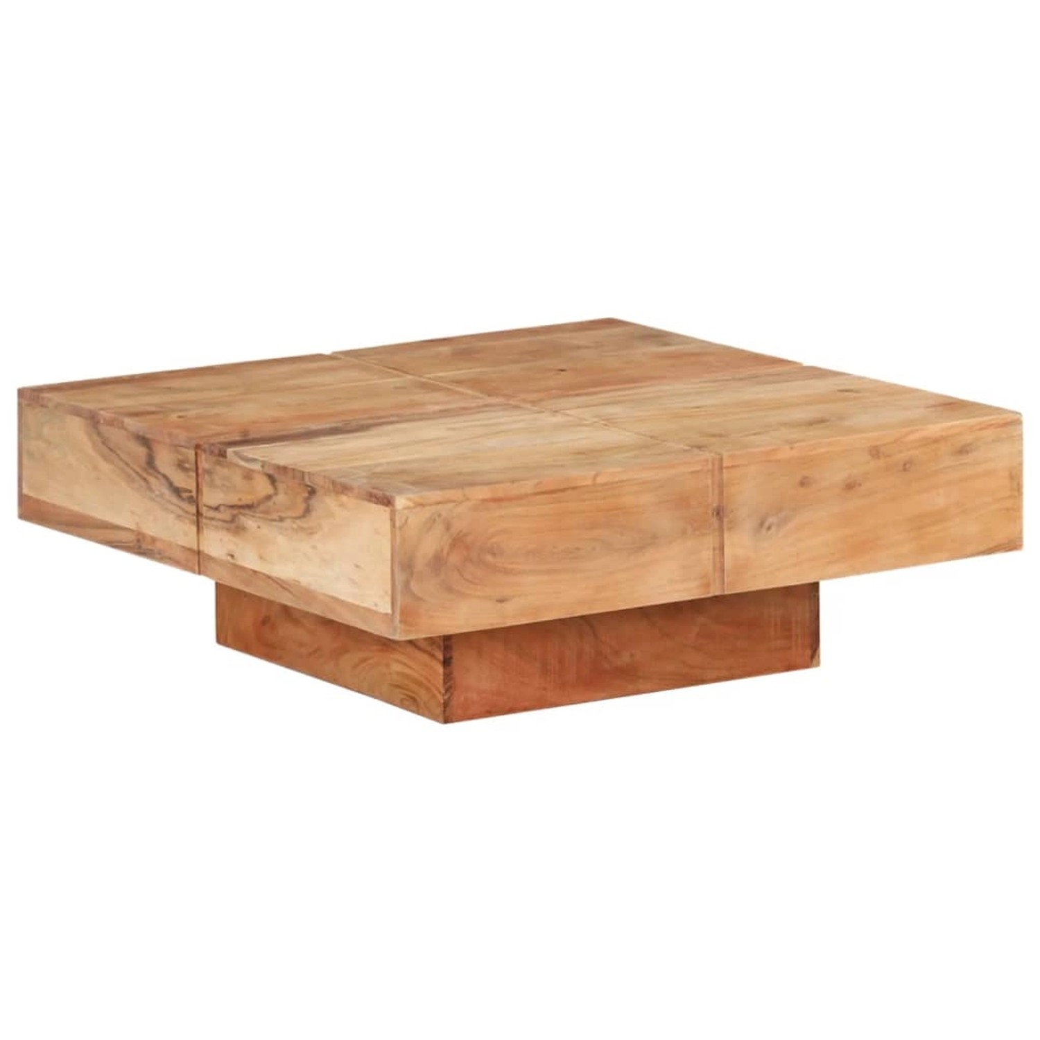 vidaXL Couchtisch 80x80x28 cm Massivholz Akazie 323593