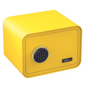 Zitronengelber mySafe 350 Möbeltresor mit Zahlencode für erhöhte Sicherheit.