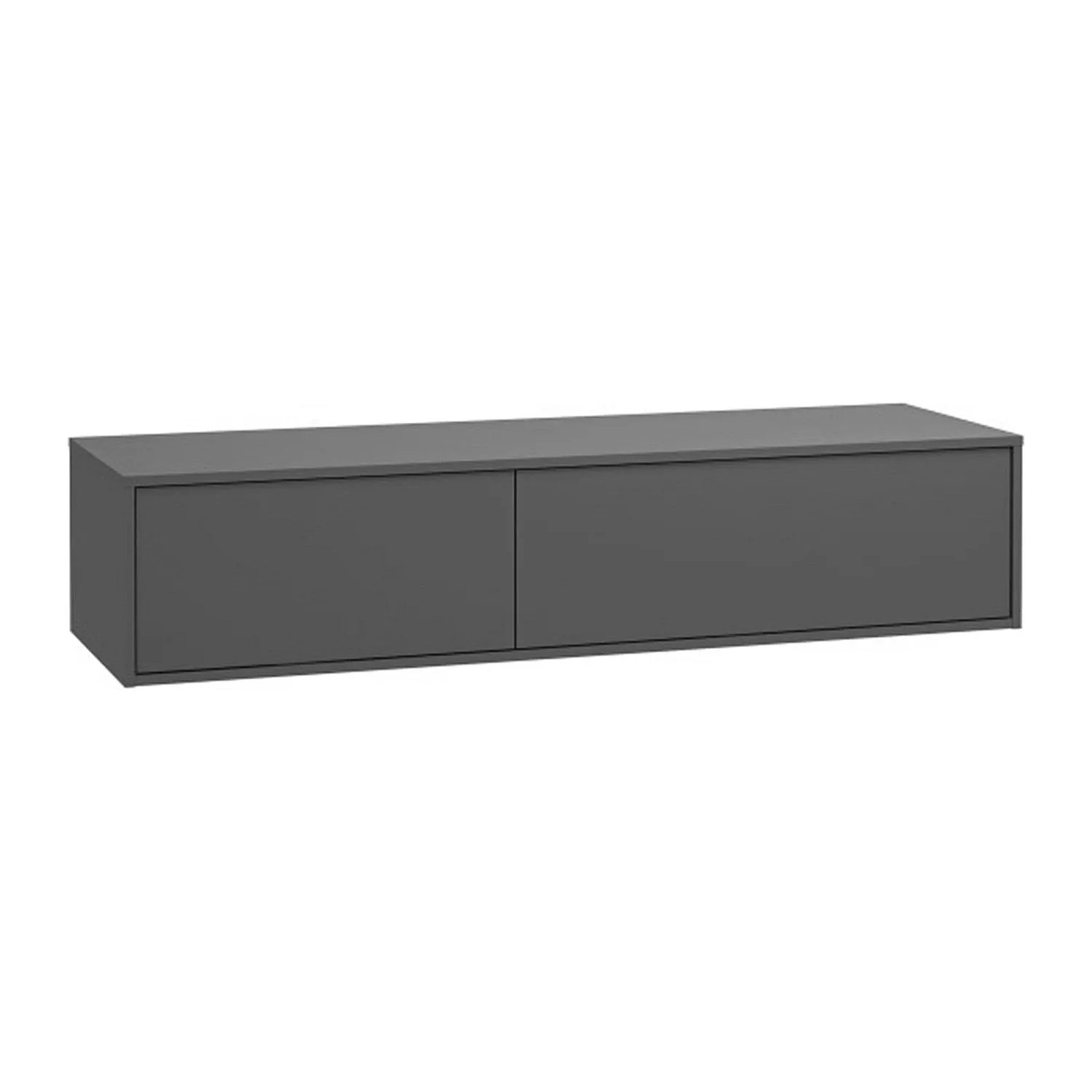 Vente-unique Waschbeckenunterschrank Isaure Anthrazitgrau 150 cm