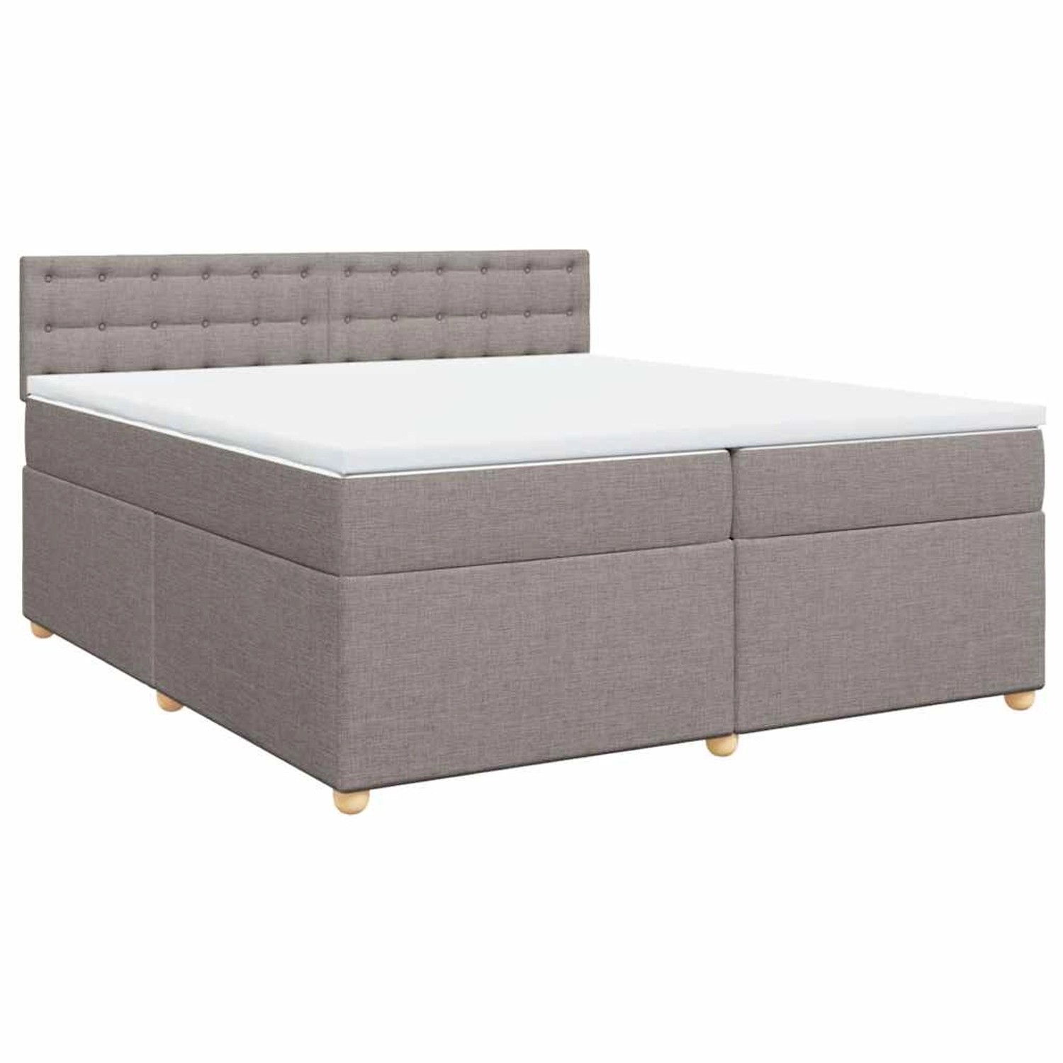 vidaXL Boxspringbett mit Matratze Taupe 200x200 cm Stoff 3286805 günstig online kaufen