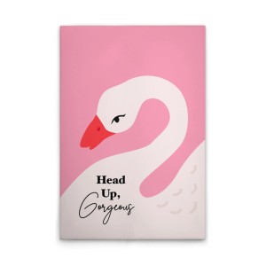 Tadessi Leinwandbild - M1-No.51698 - Schwan Head Up Gorgeous - 30 x 45 cm - Querformat