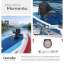 Tectake SUP Poseidon mit Kamerahalterung & Kajak-Sitz auf See. Aufblasbares Stand Up Paddle Board für Wassersport.