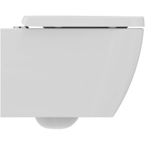 Ideal Standard Wand-WC-Set i.life S, Tiefspüler, spülrandlos, weiß, 48 cm – Seitenansicht.