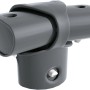 Detailaufnahme eines grauen T-Stücks für Intex Frame Pool Ultra Rondo XTR, zur Verbindung der Stahlrahmen.