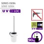 Wenko WC-Garnitur Isera UV-Loc® in Silber Glänzend, zur Wandmontage ohne Bohren.