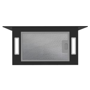 Respekta Lio Kopffrei Dunstabzugshaube, 93cm, Schwarz, mit LED-Beleuchtung und Filter.
