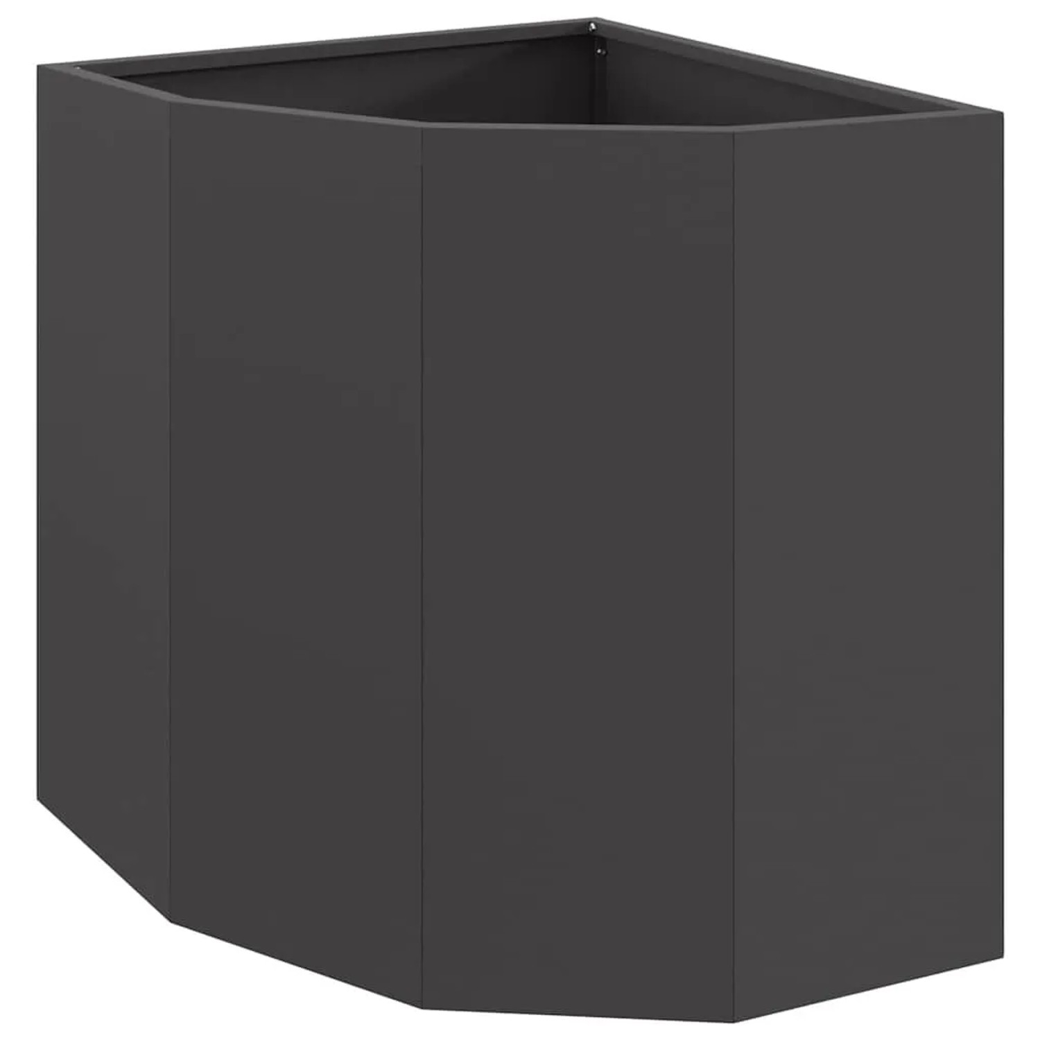 vidaXL Eckpflanzer Schwarz 45 x 45 x 50 cm Stahl 883668