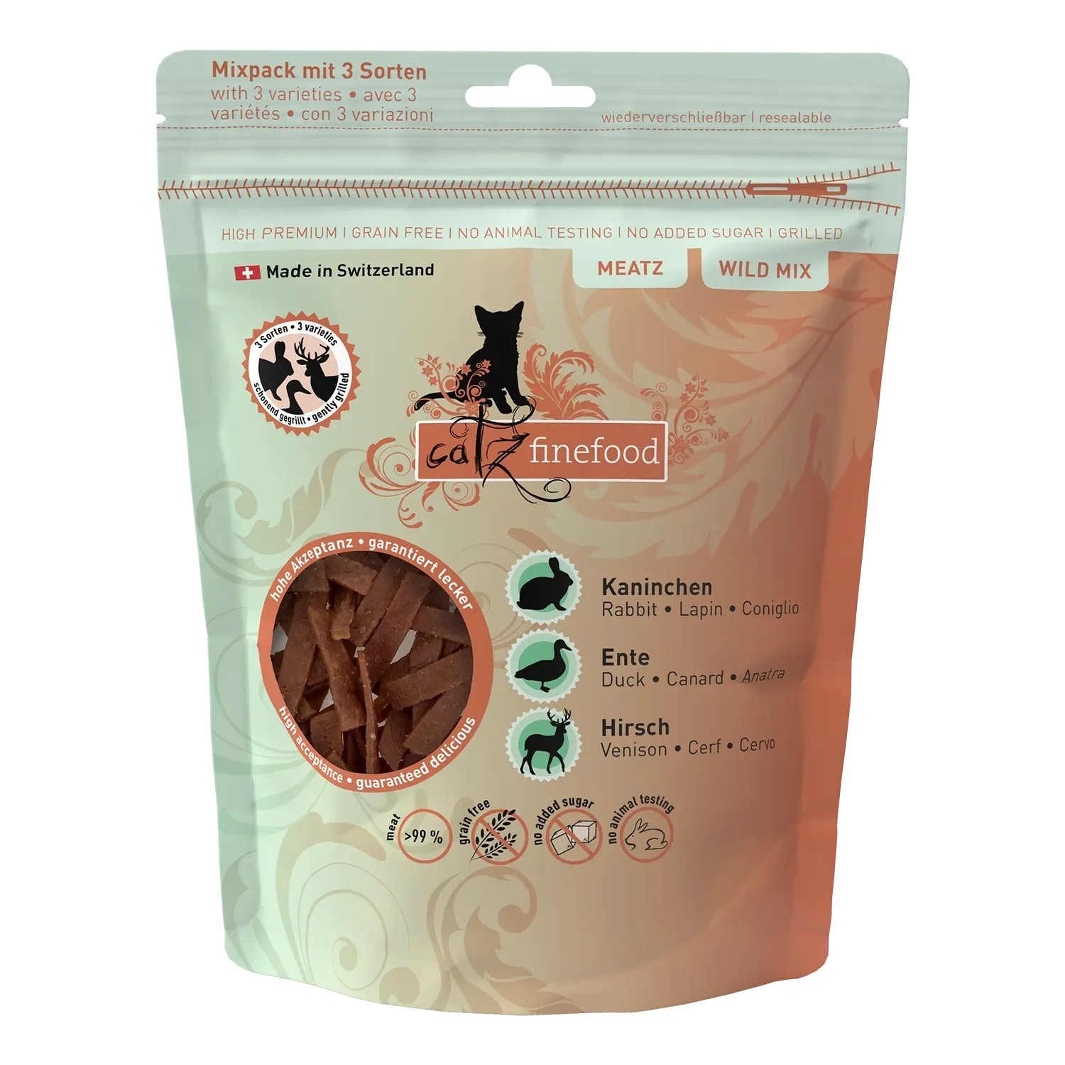 Catz Finefood Katzenleckerlies & Katzensnacks Meatz Wild Mix 45 g