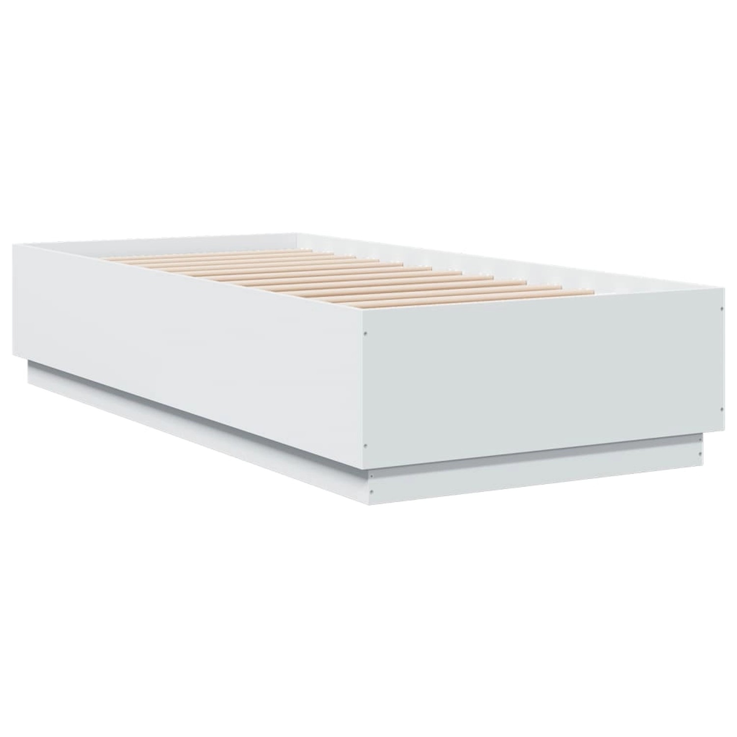 vidaXL Bettgestell mit LED Weiß 100x200 cm Holzwerkstoff 3209625 günstig online kaufen