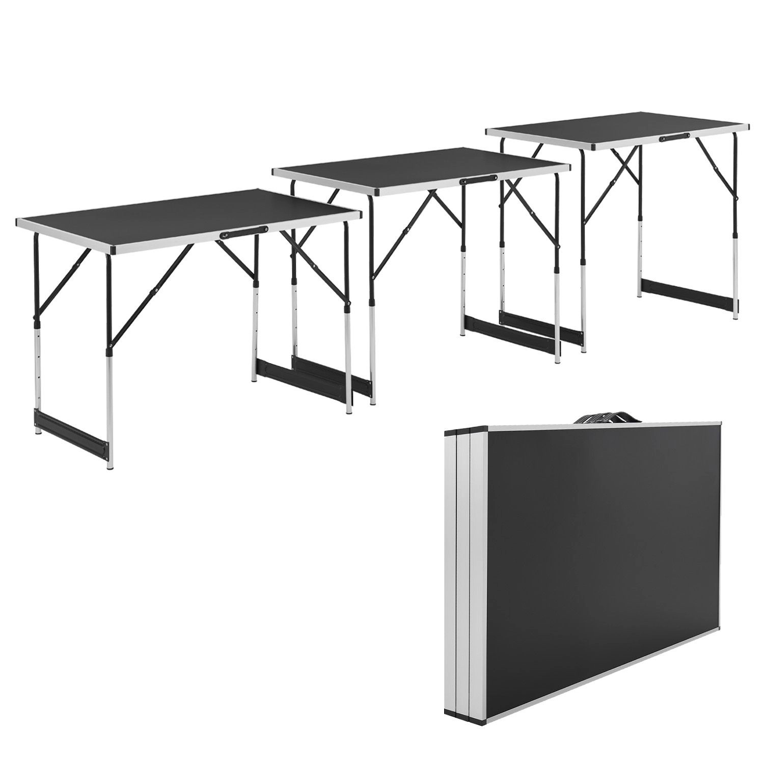 Juskys Multifunktionstisch 3er Set Höhenverstellbar und Zusammenklappbar günstig online kaufen