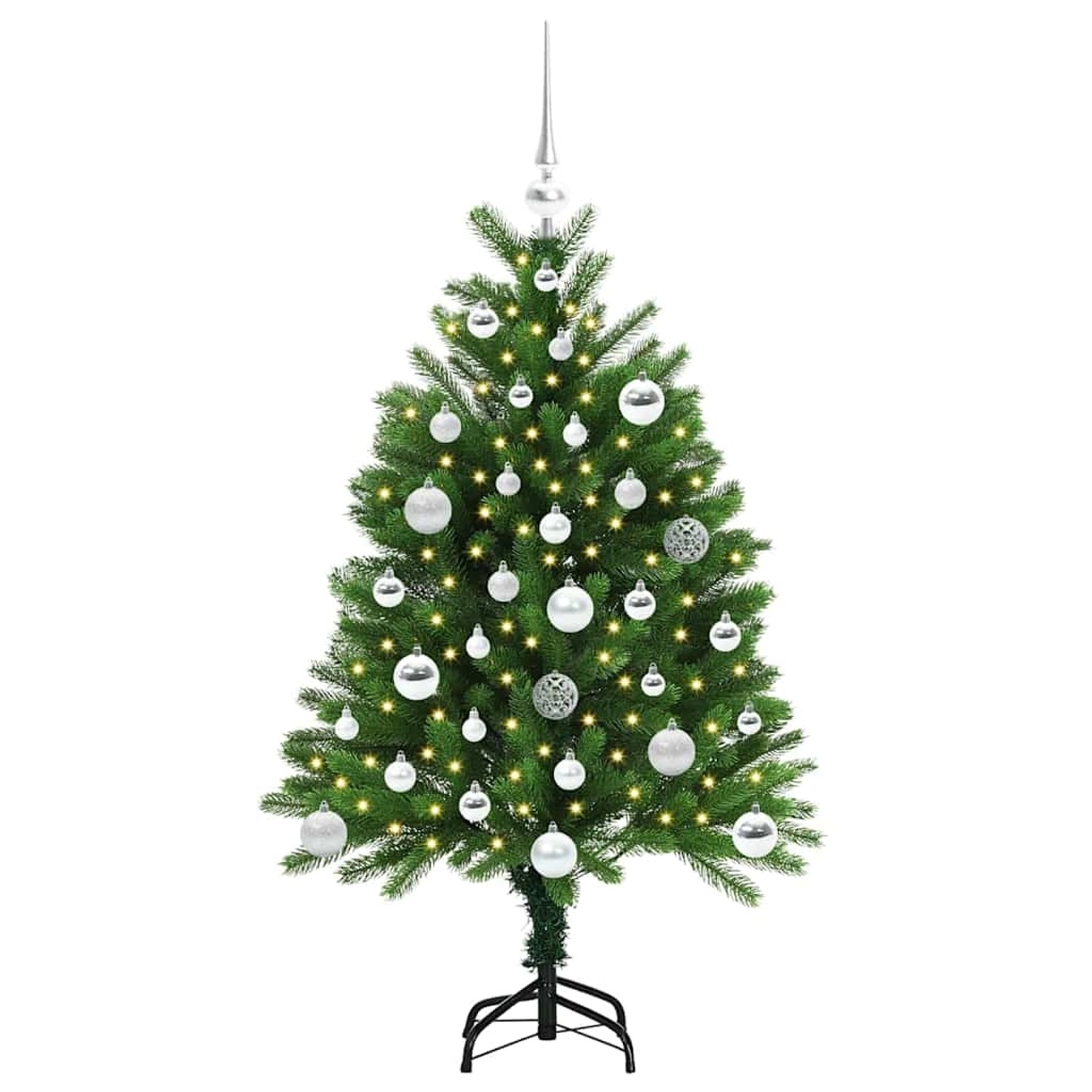 vidaXL Weihnachtsbaum mit 150 LEDs mit Ständer Grün 120 cm PE 3396314