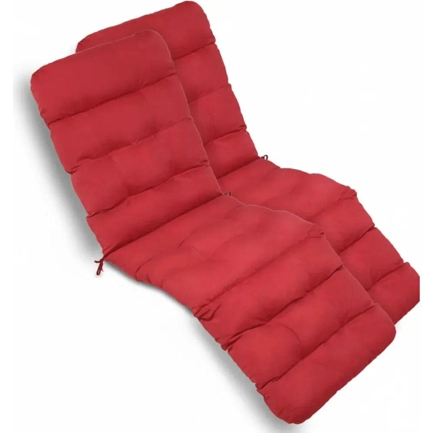 Beautissu Flair DC Deckchairauflage 200x50x8cm Rot 2tlg