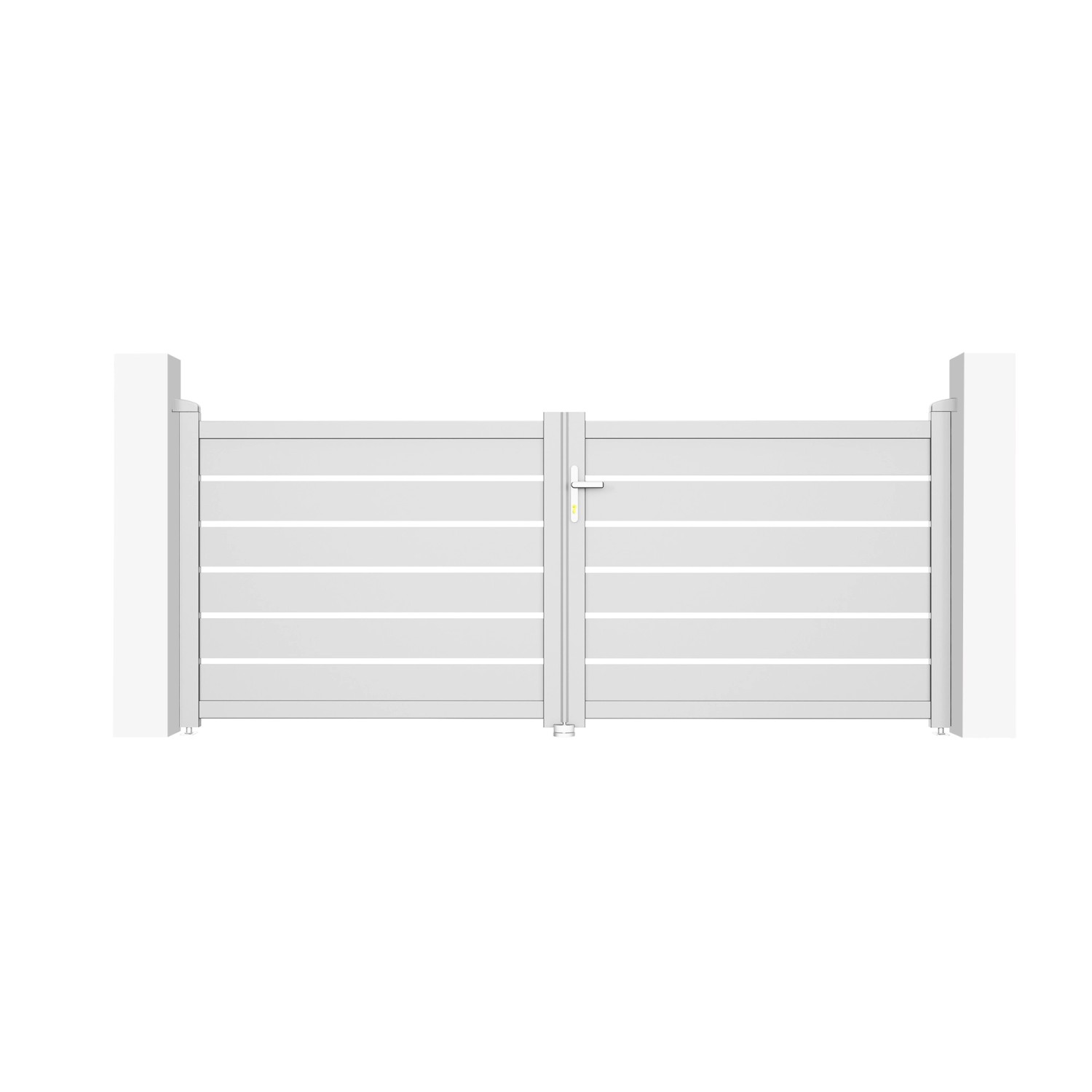 Casanoov Flügeltor 3M Vogel H 120Cm & 2 Pfosten H 166Cm Aluminium Weiß günstig online kaufen
