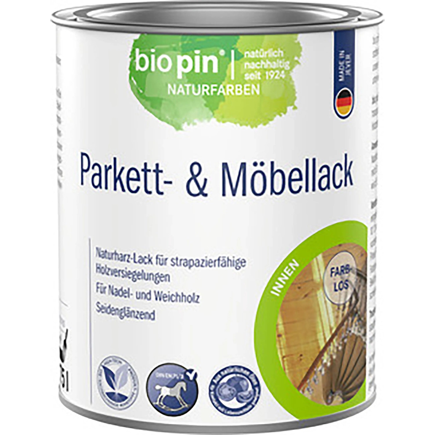 Biopin Parkett- & Möbellack Farblos 0,75,