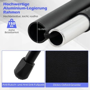 Costway Campingstuhl Faltbar Ultraleichter mit Kopfstütze 150 kg