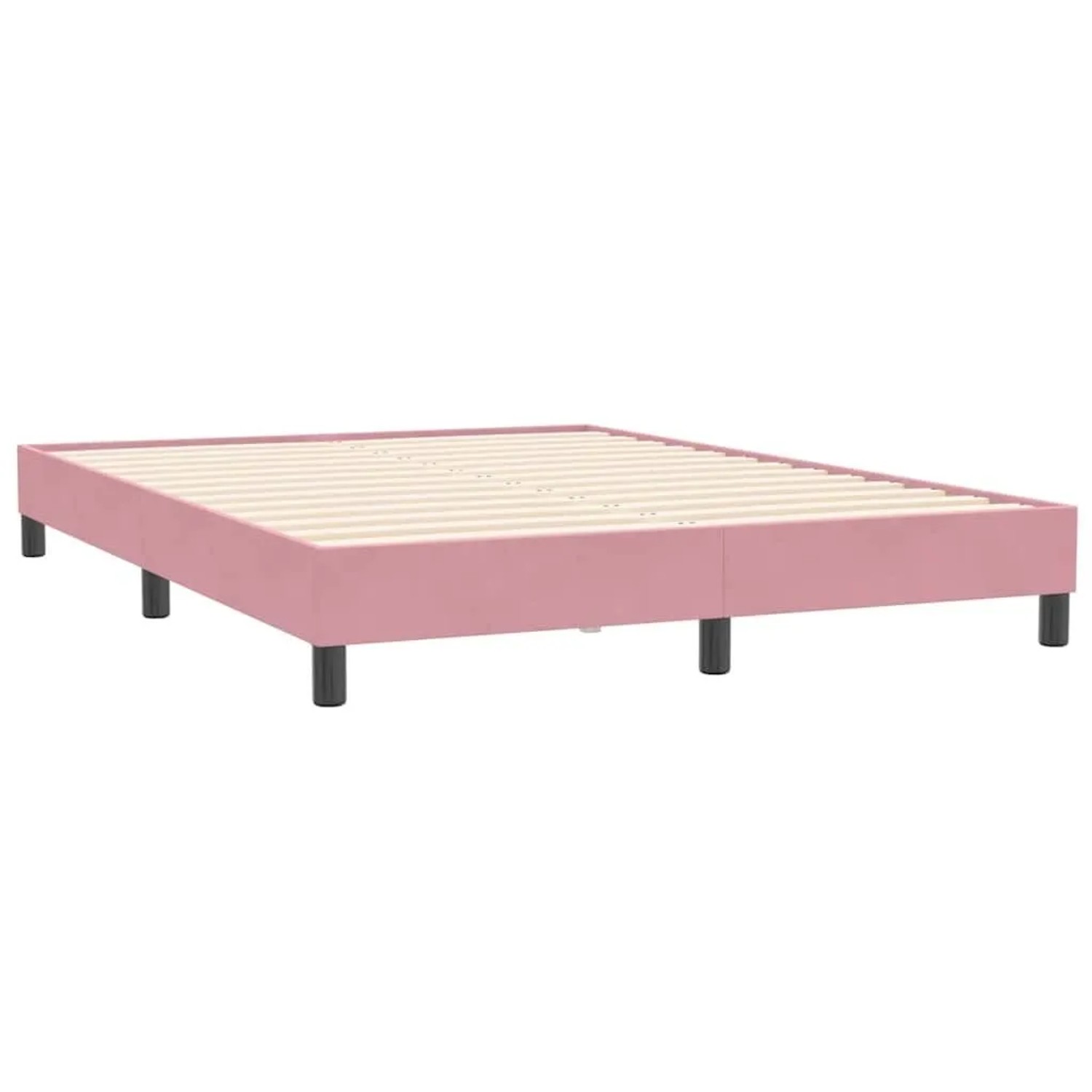vidaXL Bettgestell Ohne Matratze Rosa 160x210 cm Samt 4101366 günstig online kaufen