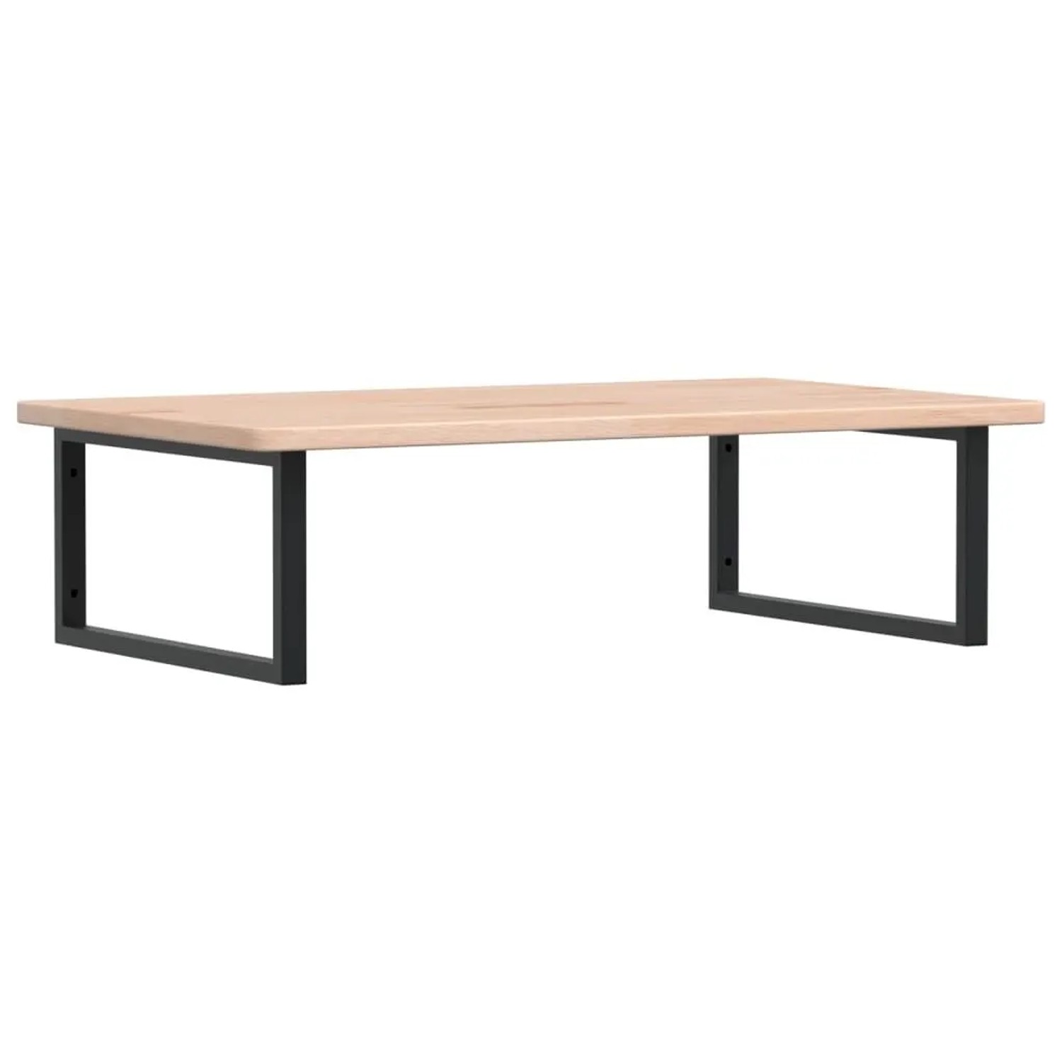 vidaXL Waschtischplatte mit Halterung Stahl und Massivholz Eiche 3302465
